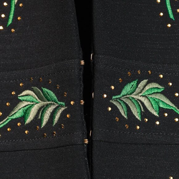 Stella McCartney Resort 2017 Black Wool Rhinestone Floral-Embroidered Blazer - Picture 8 of 13